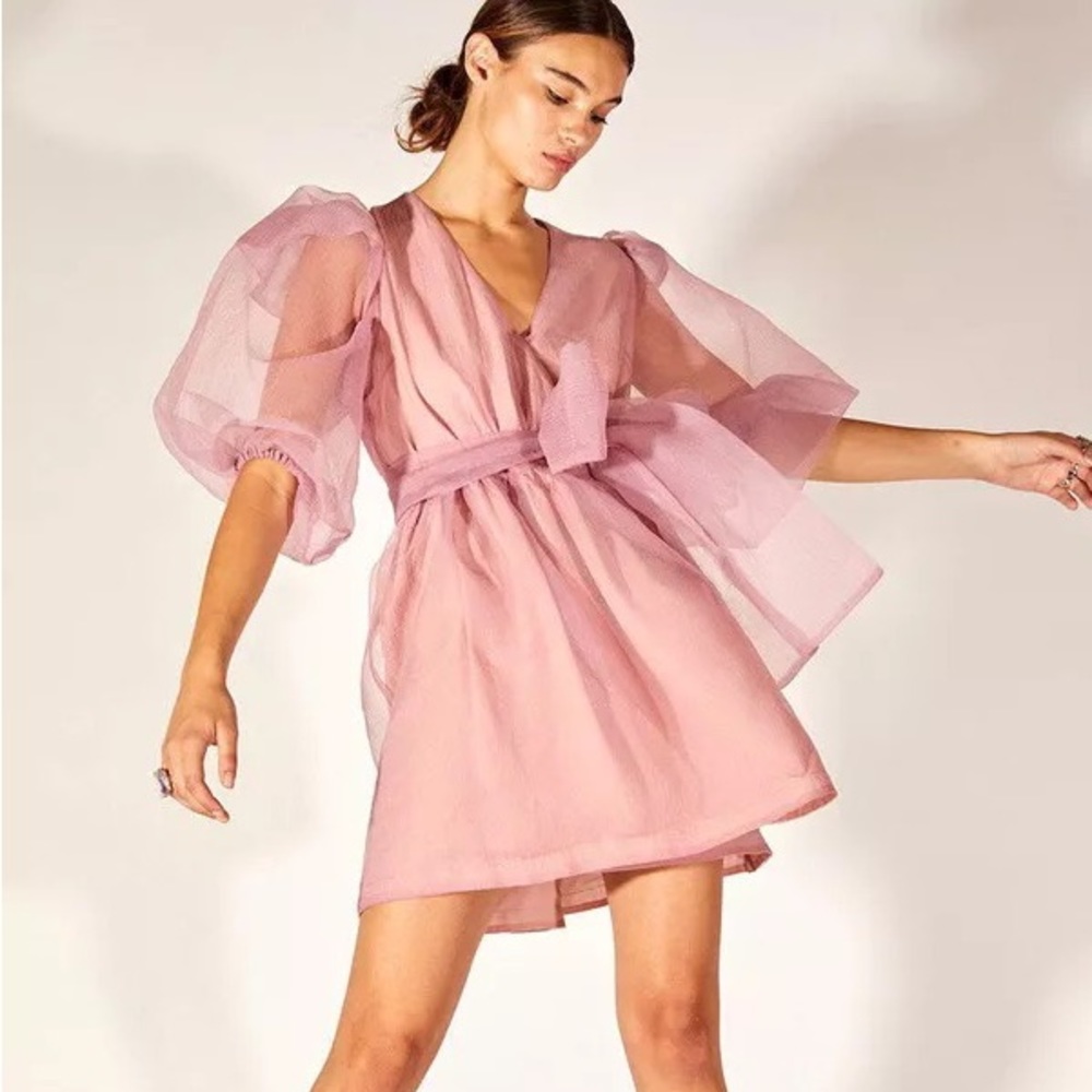 Cynthia Rowley Irene Organza Wrap Dress